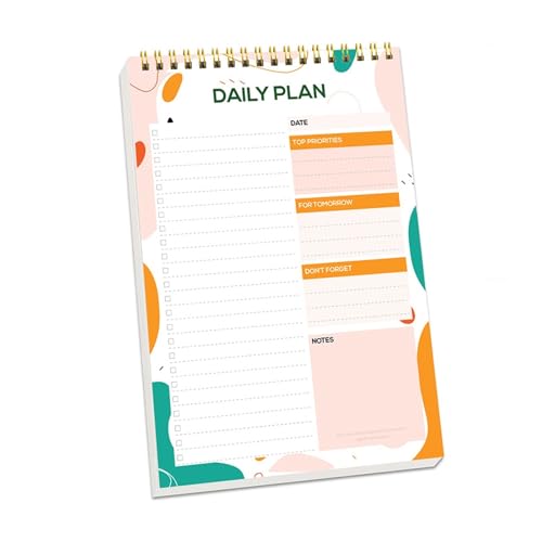 Tägliches Notizbuch, A5 Englisch Planer Zeitplan Buch Spiralgebunden Täglicher, wöchentlicher und monatlicher Zeitplan Notizblock Effizientes und selbstdiszipliniertes Leben(A) von MYOLIO