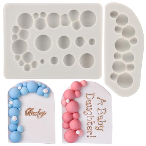 MYPRACS 2 Stück 3D Perlen Fondantform Kugel Halbkugel Schokolade Silikonformen für Kuchendekoration Cupcake Topper Zucker Lutscher Süßigkeiten Schokolade Gummipaste Polymer Ton MYPRACS 2 Stück 3D Perlen Fondantform Kugel Halbkugel Schokolade Silikonformen für Kuchendekoration Cupcake Topper Zucker Lutscher Süßigkeiten Schokolade Gummipaste Polymer Ton von MYPRACS