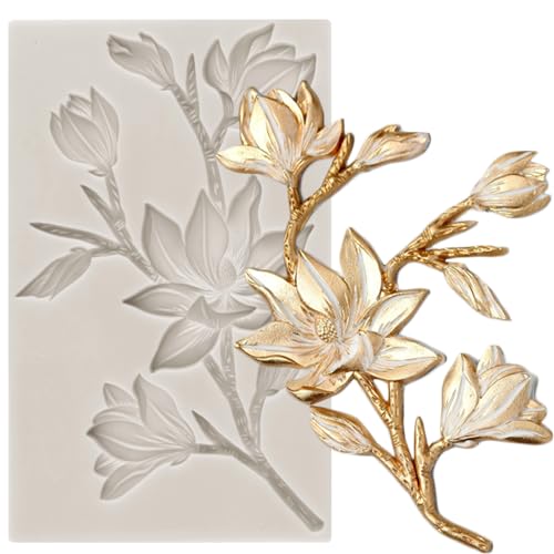 MYPRACS Blume und Blatt Fondant Form Magnolie Blume Silikonform für Kuchen Dekorieren Schokolade Süßigkeiten Cupcake Topper Dekorieren Polymer Clay 1 Stück MYPRACS Blume und Blatt Fondant Form Magnolie Blume Silikonform für Kuchen Dekorieren Schokolade Süßigkeiten Cupcake Topper Dekorieren Polymer Clay 1 Stück von MYPRACS