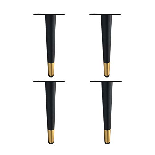 MYRDBT Tischbein, Möbelfüße, 4 Stück Möbelbeine, Möbelfüße, Metall-Tischbeine, Stützfüße, Sofabeine, Schrankbeine, Möbelersatzbeine, Schwarzgold MYRDBT Tischbein, Möbelfüße, 4 Stück Möbelbeine, Möbelfüße, Metall-Tischbeine, Stützfüße, Sofabeine, Schrankbeine, Möbelersatzbeine, Schwarzgold von MYRDBT