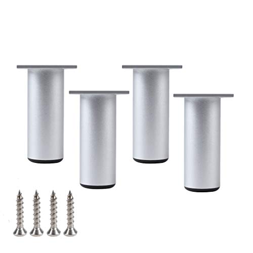 MYRDBT Tischbein, Möbelfüße, Möbelbeine, Schrankbeine, runde Tischbeine aus Aluminium, DIY-Ersatzzubehör für Beinbeschläge, verwendet für Sofas, Fernsehschränke und Schränke, mit Schrauben MYRDBT Tischbein, Möbelfüße, Möbelbeine, Schrankbeine, runde Tischbeine aus Aluminium, DIY-Ersatzzubehör für Beinbeschläge, verwendet für Sofas, Fernsehschränke und Schränke, mit Schrauben von MYRDBT