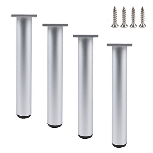 MYRDBT Tischbein, Möbelfüße, Möbelbeine, Schrankbeine, runde Tischbeine aus Aluminium, DIY-Ersatzzubehör für Beinbeschläge, verwendet für Sofas, Fernsehschränke und Schränke, mit Schrauben MYRDBT Tischbein, Möbelfüße, Möbelbeine, Schrankbeine, runde Tischbeine aus Aluminium, DIY-Ersatzzubehör für Beinbeschläge, verwendet für Sofas, Fernsehschränke und Schränke, mit Schrauben von MYRDBT