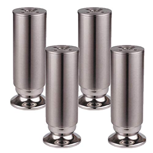 MYRDBT Tischbein, Möbelfüße, Möbelbeine Metall-Tischbeine Möbelfüße Edelstahlfüße Ersatz-Möbelerhöhungen Beine Couchbeine Sofa Schreibtischbeine Bettschrankerhöhungen 4 Stück, Silber MYRDBT Tischbein, Möbelfüße, Möbelbeine Metall-Tischbeine Möbelfüße Edelstahlfüße Ersatz-Möbelerhöhungen Beine Couchbeine Sofa Schreibtischbeine Bettschrankerhöhungen 4 Stück, Silber von MYRDBT