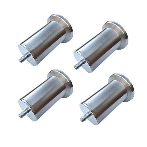 Tischbein, Möbelfüße, 4 Stück Möbelbeine Edelstahl Möbelfüße Gebürstetes Metall Stützfüße Runde Schrankfüße Tischbeine Sofabeine M10 Schraube, Dickes Material, Silber Tischbein, Möbelfüße, 4 Stück Möbelbeine Edelstahl Möbelfüße Gebürstetes Metall Stützfüße Runde Schrankfüße Tischbeine Sofabeine M10 Schraube, Dickes Material, Silber von MYRDBT