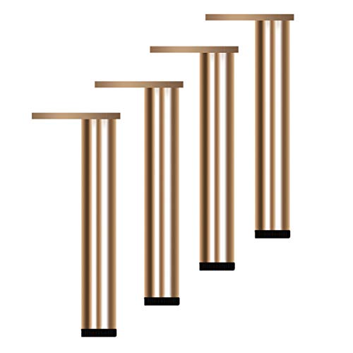 Tischbein, Möbelfüße, 4 Stück Schrankfüße, Möbelbeine aus Aluminiumlegierung, verstellbare Tischbeine, Möbelfüße, runde Ersatz-Möbelerhöhungen, Beine aus goldenen Couchbeinen, Sofa-Schreibtisch-Bette Tischbein, Möbelfüße, 4 Stück Schrankfüße, Möbelbeine aus Aluminiumlegierung, verstellbare Tischbeine, Möbelfüße, runde Ersatz-Möbelerhöhungen, Beine aus goldenen Couchbeinen, Sofa-Schreibtisch-Bette von MYRDBT