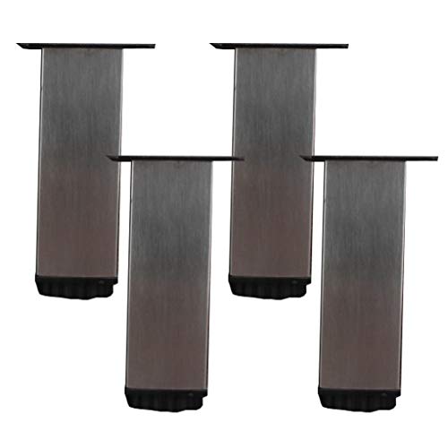 Tischbein, Möbelfüße, Möbelbeine, verstellbare Tischbeine aus Metall, Möbelfüße, Füße aus Edelstahl, quadratische Ersatz-Möbelerhöhungen, Beine für Couch, Sofa, Schreibtisch, Beine für Bett, Schränke Tischbein, Möbelfüße, Möbelbeine, verstellbare Tischbeine aus Metall, Möbelfüße, Füße aus Edelstahl, quadratische Ersatz-Möbelerhöhungen, Beine für Couch, Sofa, Schreibtisch, Beine für Bett, Schränke von MYRDBT