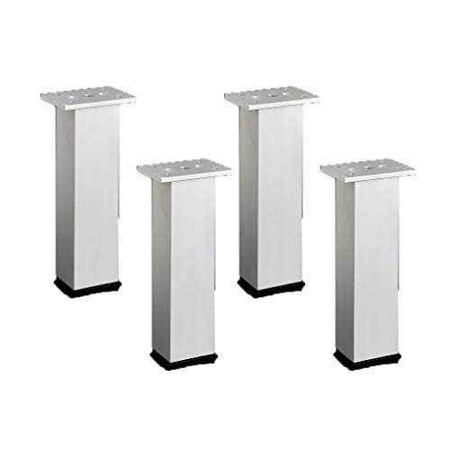Tischbein, Möbelfüße, Möbelbeine, verstellbare Tischbeine aus Metall, quadratische Möbelfüße, Ersatz-Möbelerhöhungen aus Aluminiumlegierung, für Couch, Sofa, Schreibtisch, Bett, Schrank, 4 Stück Tischbein, Möbelfüße, Möbelbeine, verstellbare Tischbeine aus Metall, quadratische Möbelfüße, Ersatz-Möbelerhöhungen aus Aluminiumlegierung, für Couch, Sofa, Schreibtisch, Bett, Schrank, 4 Stück von MYRDBT