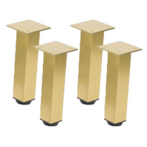 Tischbein, Möbelfüße, Möbelbeine Verstellbare Tischbeine aus Metall, goldene Möbelfüße, Küchenfüße aus Aluminiumlegierung, quadratische Ersatz-Möbelerhöhungen, Beine für Couch, Schlafsofa, Schränke, Tischbein, Möbelfüße, Möbelbeine Verstellbare Tischbeine aus Metall, goldene Möbelfüße, Küchenfüße aus Aluminiumlegierung, quadratische Ersatz-Möbelerhöhungen, Beine für Couch, Schlafsofa, Schränke, von MYRDBT