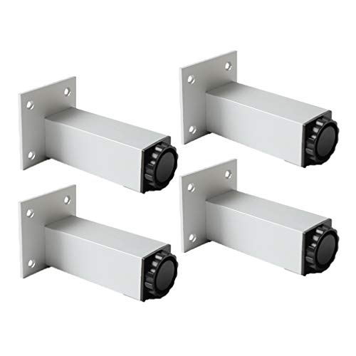Tischbein, Möbelfüße, Möbelbeine Verstellbare Tischbeine aus Metall Silberne Möbelfüße Füße aus Aluminiumlegierung Quadratische Ersatzmöbelerhöhungen Beine für Couch Schlafsofa Schränke Erhöhungen, 4 Tischbein, Möbelfüße, Möbelbeine Verstellbare Tischbeine aus Metall Silberne Möbelfüße Füße aus Aluminiumlegierung Quadratische Ersatzmöbelerhöhungen Beine für Couch Schlafsofa Schränke Erhöhungen, 4 von MYRDBT