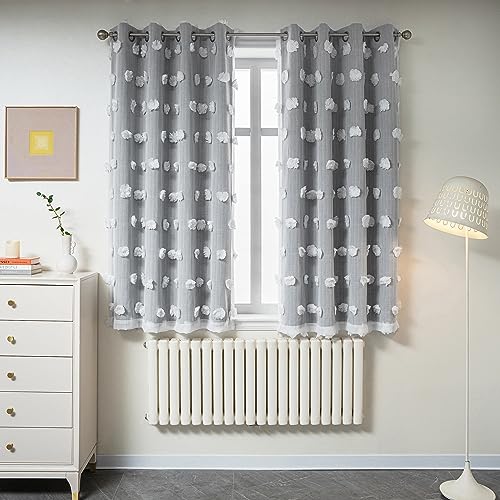 MYSKY HOME Vorhänge mit Ösen Kinderzimmer Junge Verdunkelungsvorhang Wohnzimmer 2 Stücke Schallschutz Blackout Vorhang Kurz Gardine Doppellagige Gardinen mit Voile, H 160 x B 132 cm,Grau MYSKY HOME Vorhänge mit Ösen Kinderzimmer Junge Verdunkelungsvorhang Wohnzimmer 2 Stücke Schallschutz Blackout Vorhang Kurz Gardine Doppellagige Gardinen mit Voile, H 160 x B 132 cm,Grau von MYSKY HOME