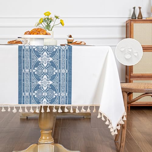 MYSKY HOME Wasserabweisende Tischdecken 140 x 240 cm Tischdecke Rechteckig Abwaschbare Leinenoptik Tischtuch Gartentischdecke Table Cloth für Outdoor, Hochzeiten, Geburtstag MYSKY HOME Wasserabweisende Tischdecken 140 x 240 cm Tischdecke Rechteckig Abwaschbare Leinenoptik Tischtuch Gartentischdecke Table Cloth für Outdoor, Hochzeiten, Geburtstag von MYSKY HOME