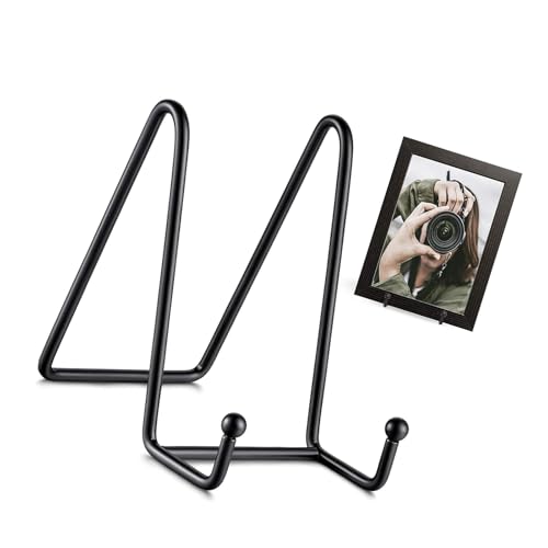 MYSUNBAR Tellerhalter, Staffelei, Präsentationsständer, 4.5 Zoll, gedrehter Metalldraht, Bilderrahmenständer, Tischstaffelei für dekorative Teller, Bilder, Bücher, Foto, Plakette MYSUNBAR Tellerhalter, Staffelei, Präsentationsständer, 4.5 Zoll, gedrehter Metalldraht, Bilderrahmenständer, Tischstaffelei für dekorative Teller, Bilder, Bücher, Foto, Plakette von MYSUNBAR
