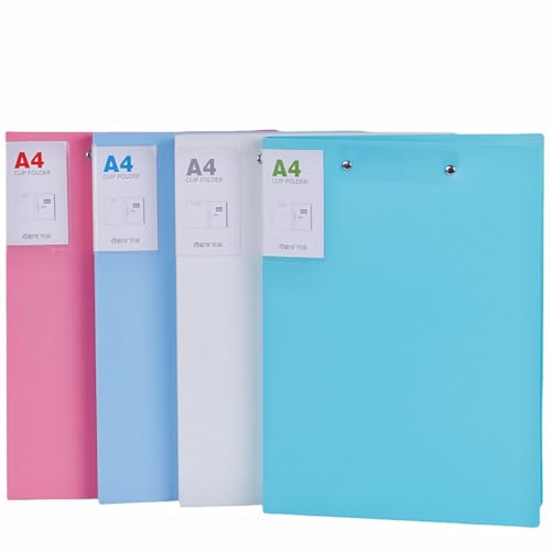 4 Pack Binder Klemmbrett mit Doppelklammern, A4 Stanzloses Klemmbrett Ordner, Portfolio, ideal für Schule, Büro, Krankenpflege 4 Pack Binder Klemmbrett mit Doppelklammern, A4 Stanzloses Klemmbrett Ordner, Portfolio, ideal für Schule, Büro, Krankenpflege von MYUOOT