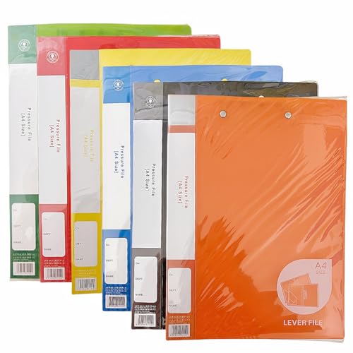 A4 Stanzfreier Ordner – Stanzlose Klemmmappe mit doppelten Metall-Clips, Aktenordner in Briefgröße, für Schule, Büro, Zuhause, 6 Stück A4 Stanzfreier Ordner – Stanzlose Klemmmappe mit doppelten Metall-Clips, Aktenordner in Briefgröße, für Schule, Büro, Zuhause, 6 Stück von MYUOOT