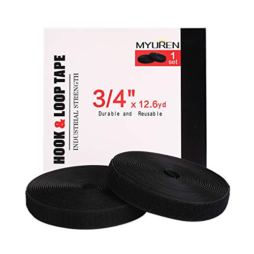 MYUREN 11.5m x 20mm Klettband zum Nähen für Stoff, 20mm Breit Klettverschluss zum Aufnähen, Nylon Klettstreifen für DIY Handwerk Rund um Startseite und Büro, Schwarz MYUREN 11.5m x 20mm Klettband zum Nähen für Stoff, 20mm Breit Klettverschluss zum Aufnähen, Nylon Klettstreifen für DIY Handwerk Rund um Startseite und Büro, Schwarz von MYUREN