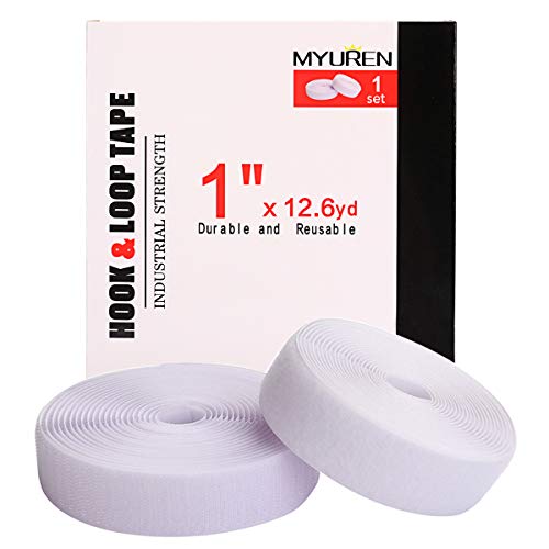 MYUREN 11.5m x 25mm Klettband zum Nähen für Stoff, 25mm Breit Klettverschluss zum Aufnähen, Nylon Klettstreifen für DIY Handwerk Rund um Startseite und Büro, Weiß MYUREN 11.5m x 25mm Klettband zum Nähen für Stoff, 25mm Breit Klettverschluss zum Aufnähen, Nylon Klettstreifen für DIY Handwerk Rund um Startseite und Büro, Weiß von MYUREN