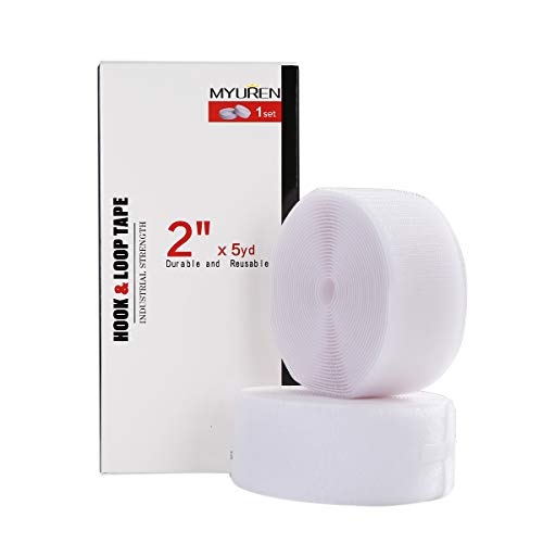 MYUREN 4.5m x 50mm Klettband zum Nähen für Stoff, 50mm Breit Klettverschluss zum Aufnähen, Nylon Klettstreifen für DIY Handwerk Rund um Startseite und Büro, Weiß MYUREN 4.5m x 50mm Klettband zum Nähen für Stoff, 50mm Breit Klettverschluss zum Aufnähen, Nylon Klettstreifen für DIY Handwerk Rund um Startseite und Büro, Weiß von MYUREN