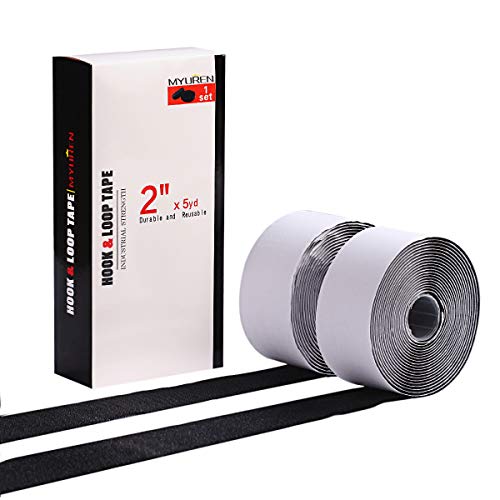 MYUREN Klettband Selbstklebend 50mm Breit, Extra Stark Doppelseitig Klebende mit Klettverschluss, Selbstklebendes Klebepad Flauschband und Hakenband, 4.5M, Schwarz MYUREN Klettband Selbstklebend 50mm Breit, Extra Stark Doppelseitig Klebende mit Klettverschluss, Selbstklebendes Klebepad Flauschband und Hakenband, 4.5M, Schwarz von MYUREN
