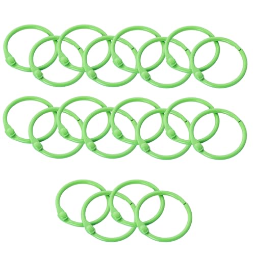 Binderinge, 20 Stück Metall-Loseblattringe, 30 mm, DIY-Buchringe, Bindering for Lernkarten, Karteikarten, Broschüren, mehrfarbig erhältlich(Grün) von MYXJX