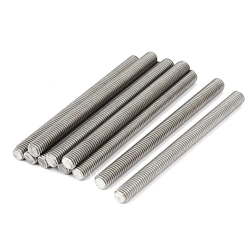 Gewindestange, Gewindestangenbolzen, 10 Stück M5, vollständig aus Edelstahl 304 for Ankerbolzen, Klemmen, Aufhänger und U-Bolzen(M5x80mm) von MYXJX