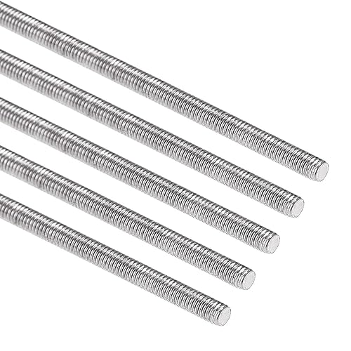 Gewindestange, Gewindestangenbolzen, 5 Stück 304 Edelstahl-Gewindestange M12 Länge 30–100 mm Schraubstange for Ankerbolzen und Klemmen(M12x80mm) von MYXJX