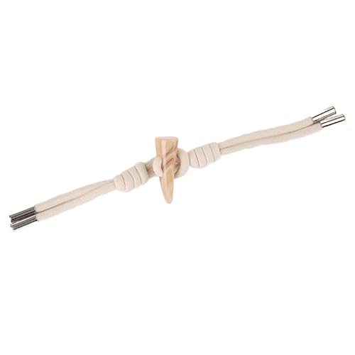 Knöpfchen, 25 x 5 cm, 6 Paar mit Seil-Knebelverschlussknöpfen, Leder-Knebelknopf for Aufnähen, Knebelverschluss for Mantel, Strickwaren, Strickjacken, Jacken(No. 17 Style Beige) von MYXJX