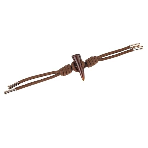 Knöpfchen, 25 x 5 cm, 6 Paar mit Seil-Knebelverschlussknöpfen, Leder-Knebelknopf for Aufnähen, Knebelverschluss for Mantel, Strickwaren, Strickjacken, Jacken(No. 7 Style Light Coffee) von MYXJX