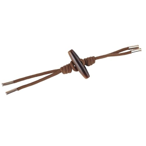 Knöpfchen, 25 x 5 cm, 6 Paar mit Seil-Knebelverschlussknöpfen, Leder-Knebelknopf for Aufnähen, Knebelverschluss for Mantel, Strickwaren, Strickjacken, Jacken(No. 8 Style Light Coffee) von MYXJX