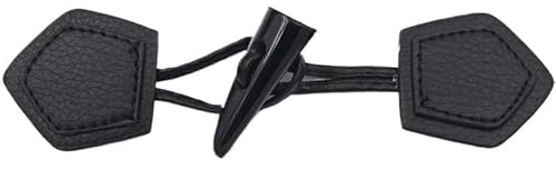 Knöpfchen, 3 Paar Schwarz Braun Harz Ox Horn Leder Schnalle Windjacke Mantel Knopf Knopf Kleidung Zubehör(Black) von MYXJX