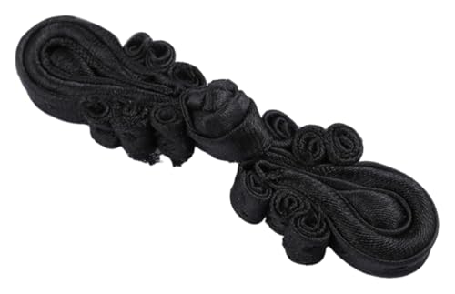 Knöpfchen, Cheongsam-Knöpfe, Cheongsam-Knöpfe, Verschluss, Nähverschlüsse for Pullover, Mantel, Cheongsam, traditionelles Handarbeitszubehör, Cheongsam-Oberteil(Black) von MYXJX