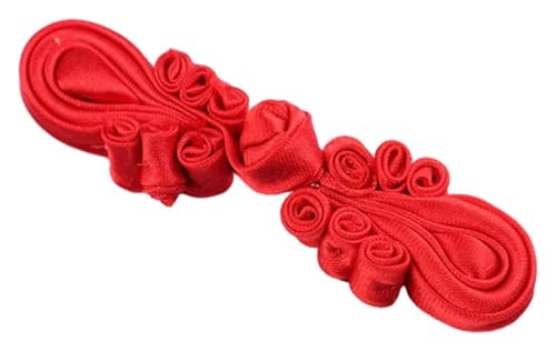 Knöpfchen, Cheongsam-Knöpfe, Cheongsam-Knöpfe, Verschluss, Nähverschlüsse for Pullover, Mantel, Cheongsam, traditionelles Handarbeitszubehör, Cheongsam-Oberteil(Red) von MYXJX