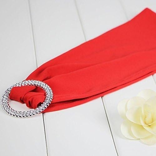 MYXJX Stuhl Schärpen, Stuhlschärpen, 100 Teile/los Spandex Hochzeit Stuhl Abdeckung Schärpe Bänder Hochzeit Party Geburtstag Stuhl Dekoration Hochzeit Bankett Stuhl Schärpen Bogen(Red) von MYXJX