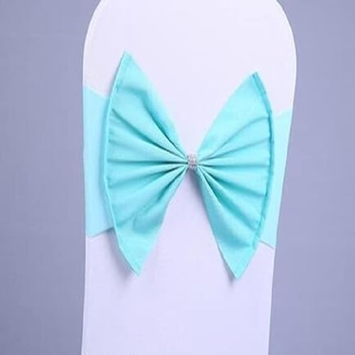 MYXJX Stuhl Schärpen, Stuhlschärpen, 150 Stück, Spandex-Stuhlschärpen for Hochzeiten, Stretch-Stuhl-Schärpen, große Fliegen for Bankett-Dekoration, Event-Party(Sky Blue) von MYXJX