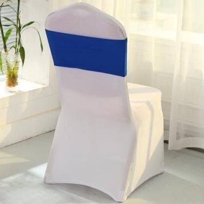 MYXJX Stuhl Schärpen, Stuhlschärpen, 50 Stück/Set Spandex-Bänder, dekorative Stuhlschärpen, Zubehör, Bankett-Sitzdekoration, Schärpen for Partys und Hochzeiten(Fresh Blue) von MYXJX