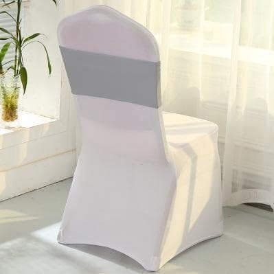MYXJX Stuhl Schärpen, Stuhlschärpen, 50 Stück/Set Spandex-Bänder, dekorative Stuhlschärpen, Zubehör, Bankett-Sitzdekoration, Schärpen for Partys und Hochzeiten(Silver Grey) von MYXJX