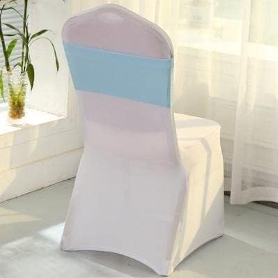 MYXJX Stuhl Schärpen, Stuhlschärpen, 50 Stück/Set Spandex-Bänder, dekorative Stuhlschärpen, Zubehör, Bankett-Sitzdekoration, Schärpen for Partys und Hochzeiten(Sky Blue) von MYXJX