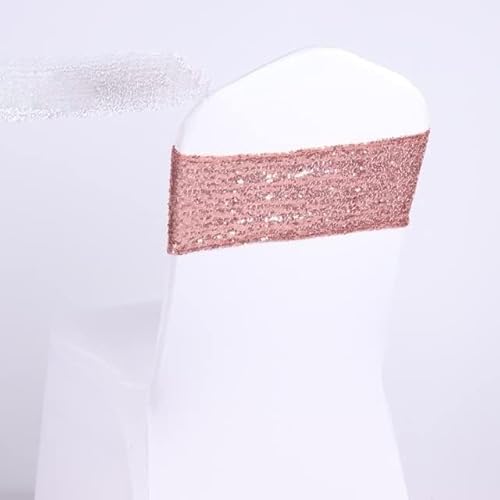 MYXJX Stuhl Schärpen, Stuhlschärpen, einseitige Pailletten-Stuhlschärpen for Hochzeitsdekorationen zu Hause und Bankette, glitzernde Stuhlschärpen, elastische Spandex-Bänder, 50 Stück(Rose Gold) MYXJX Stuhl Schärpen, Stuhlschärpen, einseitige Pailletten-Stuhlschärpen for Hochzeitsdekorationen zu Hause und Bankette, glitzernde Stuhlschärpen, elastische Spandex-Bänder, 50 Stück(Rose Gold) von MYXJX