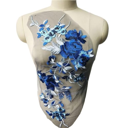 MYXJX applizieren, Gestickte Blumen-Spitze-Stoff-Applikationen, Kragen-Maschen-Nähflicken for Hochzeitskleid-Dekoration, Kleid-DIY(Grün) von MYXJX