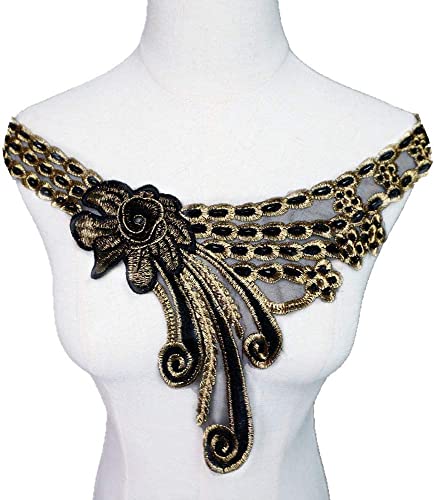 MYXJX applizieren, Gestickter Blumen-Spitzen-Ausschnitt-Patch, Halskragenbesatz, Kleidung, Nähen, Applikation, Kleid, Verzierung, Stoffstoff von MYXJX