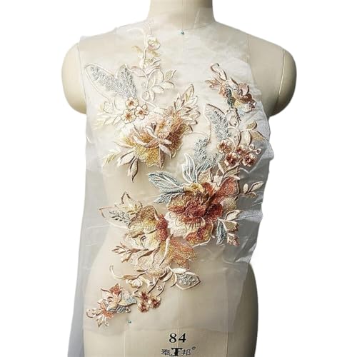 MYXJX applizieren, Große Stickerei-Spitze-Blumen-Applikation, Nähen, Blumenkragen, Aufnäher, Hochzeitskleid, Brautkleidung, Kleid, DIY, weißer Tüll, Kunsthandwerk MYXJX applizieren, Große Stickerei-Spitze-Blumen-Applikation, Nähen, Blumenkragen, Aufnäher, Hochzeitskleid, Brautkleidung, Kleid, DIY, weißer Tüll, Kunsthandwerk von MYXJX