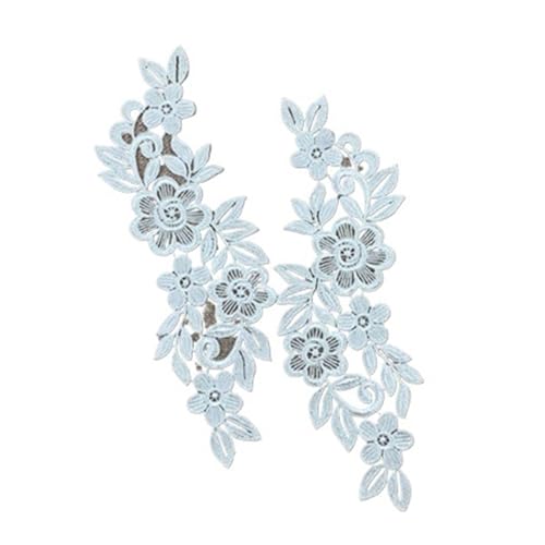 MYXJX applizieren, Hochzeitskleid-Applikation, Spitzenstoff, Stickerei, Spitze, Ausschnitt, Nähte, Kleid, DIY-Dekoration(White) von MYXJX