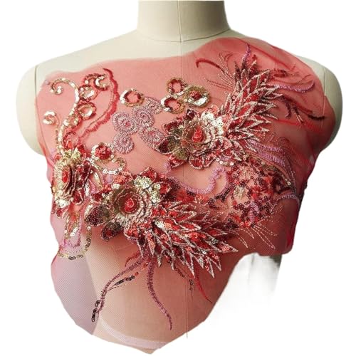 MYXJX applizieren, Lila Spitze Stoff Pailletten 3D Blume Quaste Hochzeitskleid Applikationen Gestickte Borten Kragen Nähen Patch for Kleid DIY Dekoration MYXJX applizieren, Lila Spitze Stoff Pailletten 3D Blume Quaste Hochzeitskleid Applikationen Gestickte Borten Kragen Nähen Patch for Kleid DIY Dekoration von MYXJX
