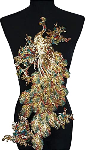 MYXJX applizieren, Regenbogen-Pailletten-Feder-Pfau-Pfauenhennen-Aufnäher for Aufbügeln, bestickte Abzeichen, glänzende Applikationen for Kleid, Kleidung, DIY-Dekoration MYXJX applizieren, Regenbogen-Pailletten-Feder-Pfau-Pfauenhennen-Aufnäher for Aufbügeln, bestickte Abzeichen, glänzende Applikationen for Kleid, Kleidung, DIY-Dekoration von MYXJX