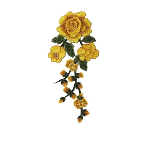 MYXJX applizieren, Rosen-Stickerei-Patch for Nähen von Kleidung, DIY-Nähen, Stoffapplikationen, Bastelbedarf von MYXJX