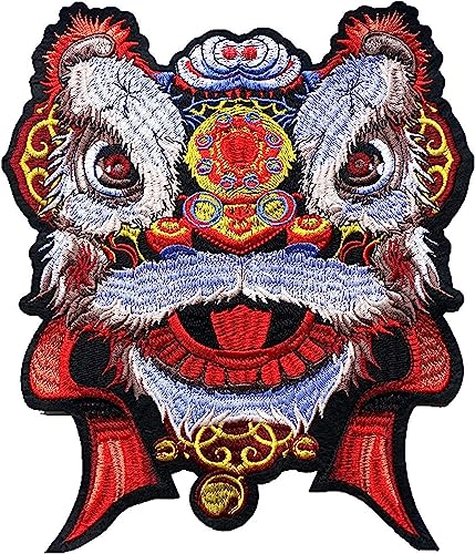 MYXJX applizieren, Roter chinesischer Löwenkopf for Aufnähen, bestickte Abzeichen, Glückstier for Kleidung, DIY-Applikationen, Basteldekoration MYXJX applizieren, Roter chinesischer Löwenkopf for Aufnähen, bestickte Abzeichen, Glückstier for Kleidung, DIY-Applikationen, Basteldekoration von MYXJX
