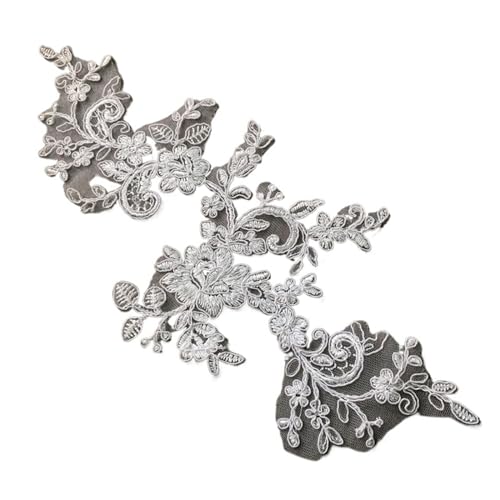 MYXJX applizieren, Stickerei Spitze Applikation Trim Schleier DIY handgemachte Materialien Hochzeit dekorative Accessoires(White) von MYXJX