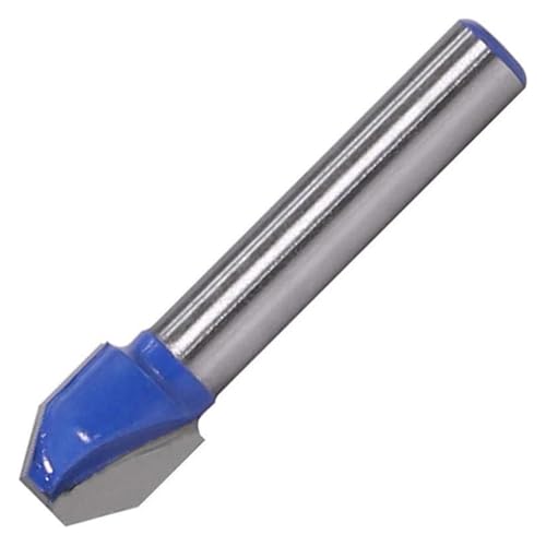 Oberfräser-Bits, Bits 1 Stück 90 Grad 1/4″ Schaft 6 mm Schaft Holzbearbeitung Zapfenfräser Werkzeug, Bohren Fräsen for Holzkarbidlegierung, Holzbearbeitungswerkzeuge Fräser(6mm shank) von MYXJX