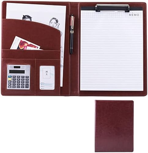 Portfoliomappe a4, Handy Taschen Kartenfächer Konferenz Auftragnehmer Executive(Brown 1) von MYXJX