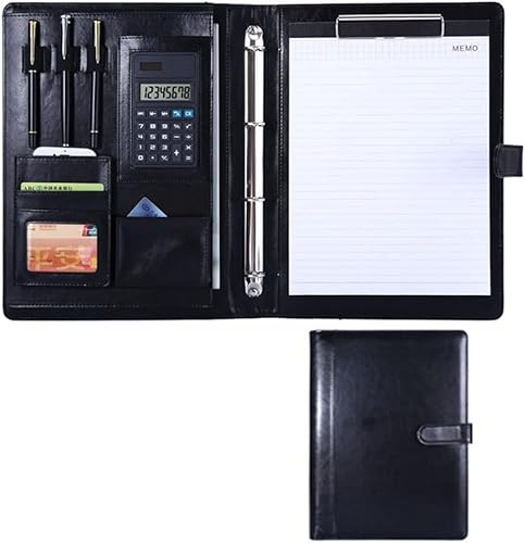 Portfoliomappe a4, Hülle Ringbuch Datei Lebenslauf Dokument Tasche(Svart) von MYXJX