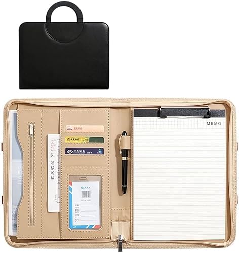 Portfoliomappe a4, Klemmbrett Business Konferenztasche for Damen und Herren(Svart) von MYXJX